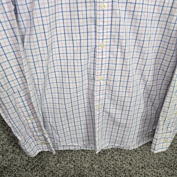 J Crew Shirt Mens Medium Pink Blue Button Down Long Sleeve Collared Casual - Picture 5 of 7